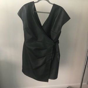 Topshop vegan leather dress